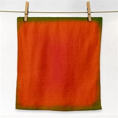 Scarlet Pimpernel Writing Orange Green Face Towel by Mariart