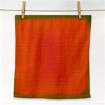 Scarlet Pimpernel Writing Orange Green Face Towel Front