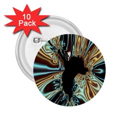 Silver Gold Hole Black Space 2 25  Buttons (10 Pack)  by Mariart