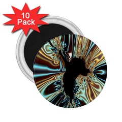 Silver Gold Hole Black Space 2 25  Magnets (10 Pack)  by Mariart