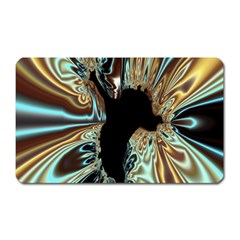 Silver Gold Hole Black Space Magnet (rectangular) by Mariart