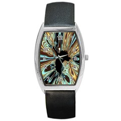 Silver Gold Hole Black Space Barrel Style Metal Watch by Mariart