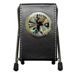 Silver Gold Hole Black Space Pen Holder Desk Clocks