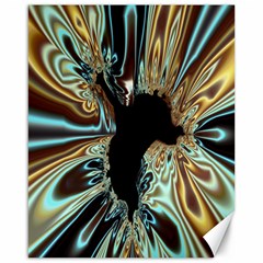 Silver Gold Hole Black Space Canvas 16  X 20   by Mariart