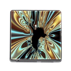 Silver Gold Hole Black Space Memory Card Reader (square) by Mariart