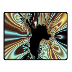 Silver Gold Hole Black Space Fleece Blanket (small) by Mariart