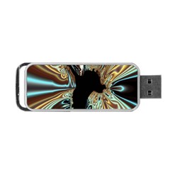 Silver Gold Hole Black Space Portable Usb Flash (two Sides)