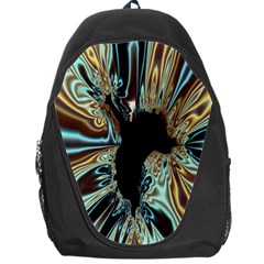 Silver Gold Hole Black Space Backpack Bag by Mariart