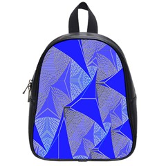 Wave Chevron Plaid Circle Polka Line Light Blue Triangle School Bags (small)  by Mariart