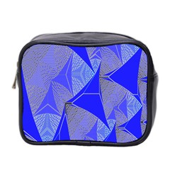 Wave Chevron Plaid Circle Polka Line Light Blue Triangle Mini Toiletries Bag 2-side by Mariart