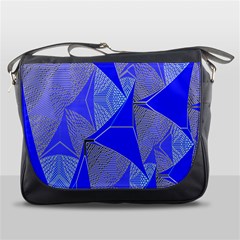 Wave Chevron Plaid Circle Polka Line Light Blue Triangle Messenger Bags by Mariart