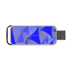 Wave Chevron Plaid Circle Polka Line Light Blue Triangle Portable Usb Flash (one Side)