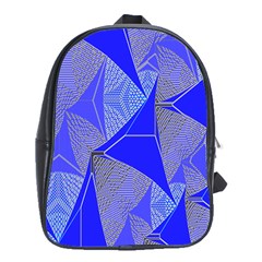 Wave Chevron Plaid Circle Polka Line Light Blue Triangle School Bags (xl)  by Mariart