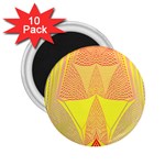 Wave Chevron Plaid Circle Polka Line Light Yellow Red Blue Triangle 2.25  Magnets (10 pack)  Front