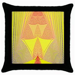 Wave Chevron Plaid Circle Polka Line Light Yellow Red Blue Triangle Throw Pillow Case (black)