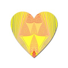 Wave Chevron Plaid Circle Polka Line Light Yellow Red Blue Triangle Heart Magnet by Mariart