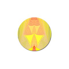 Wave Chevron Plaid Circle Polka Line Light Yellow Red Blue Triangle Golf Ball Marker (4 Pack) by Mariart