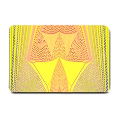 Wave Chevron Plaid Circle Polka Line Light Yellow Red Blue Triangle Small Doormat  by Mariart