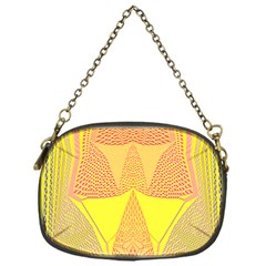 Wave Chevron Plaid Circle Polka Line Light Yellow Red Blue Triangle Chain Purses (one Side)  by Mariart