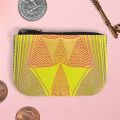 Wave Chevron Plaid Circle Polka Line Light Yellow Red Blue Triangle Mini Coin Purses by Mariart