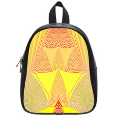 Wave Chevron Plaid Circle Polka Line Light Yellow Red Blue Triangle School Bags (small)  by Mariart