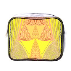 Wave Chevron Plaid Circle Polka Line Light Yellow Red Blue Triangle Mini Toiletries Bags by Mariart