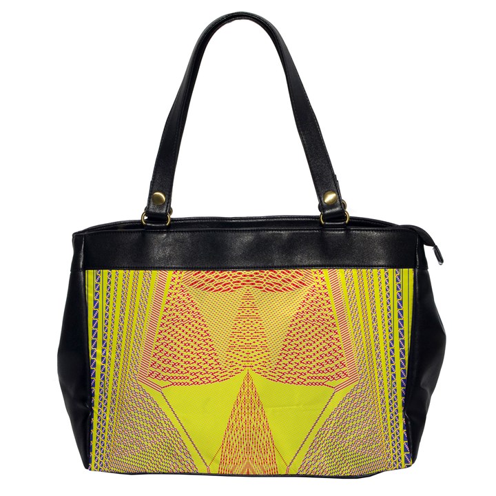 Wave Chevron Plaid Circle Polka Line Light Yellow Red Blue Triangle Office Handbags