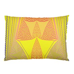 Wave Chevron Plaid Circle Polka Line Light Yellow Red Blue Triangle Pillow Case (two Sides) by Mariart