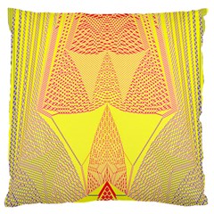 Wave Chevron Plaid Circle Polka Line Light Yellow Red Blue Triangle Large Cushion Case (two Sides) by Mariart