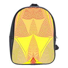 Wave Chevron Plaid Circle Polka Line Light Yellow Red Blue Triangle School Bags (xl)  by Mariart