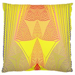 Wave Chevron Plaid Circle Polka Line Light Yellow Red Blue Triangle Large Flano Cushion Case (one Side)