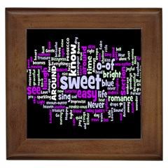 Writing Color Rainbow Sweer Love Framed Tiles