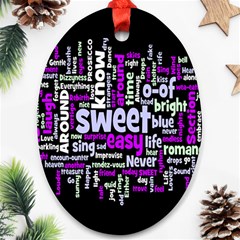 Writing Color Rainbow Sweer Love Ornament (oval) by Mariart