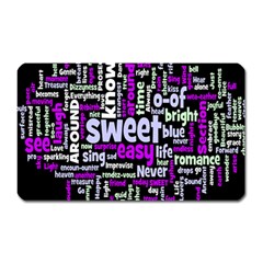 Writing Color Rainbow Sweer Love Magnet (rectangular) by Mariart