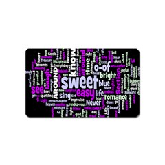 Writing Color Rainbow Sweer Love Magnet (name Card) by Mariart