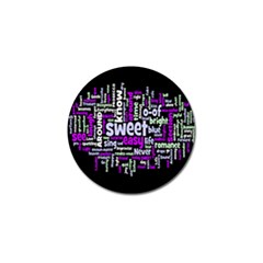 Writing Color Rainbow Sweer Love Golf Ball Marker by Mariart