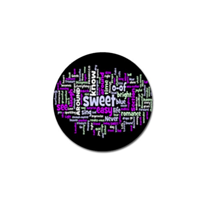 Writing Color Rainbow Sweer Love Golf Ball Marker