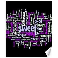 Writing Color Rainbow Sweer Love Canvas 16  X 20   by Mariart