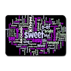 Writing Color Rainbow Sweer Love Small Doormat  by Mariart