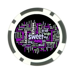 Writing Color Rainbow Sweer Love Poker Chip Card Guard by Mariart