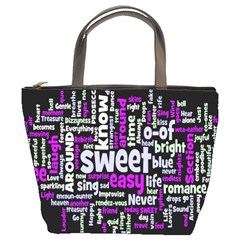 Writing Color Rainbow Sweer Love Bucket Bags by Mariart