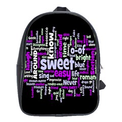 Writing Color Rainbow Sweer Love School Bags(large)  by Mariart