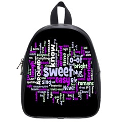 Writing Color Rainbow Sweer Love School Bags (small)  by Mariart