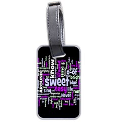 Writing Color Rainbow Sweer Love Luggage Tags (two Sides) by Mariart