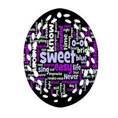 Writing Color Rainbow Sweer Love Ornament (oval Filigree) by Mariart