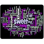 Writing Color Rainbow Sweer Love Double Sided Fleece Blanket (Medium)  58.8 x47.4  Blanket Front