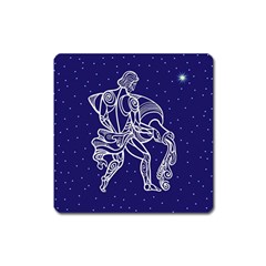 Aquarius Zodiac Star Square Magnet