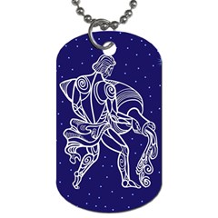 Aquarius Zodiac Star Dog Tag (one Side)