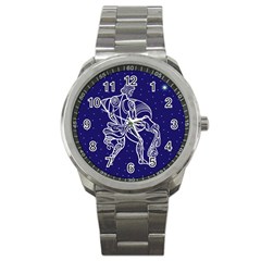 Aquarius Zodiac Star Sport Metal Watch