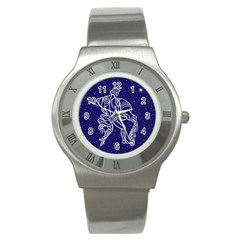 Aquarius Zodiac Star Stainless Steel Watch by Mariart